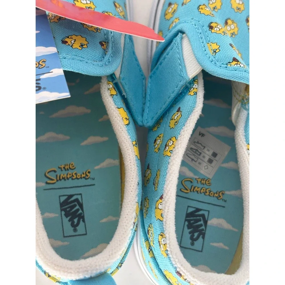 New Vans The Simpsons Slip On Shoes Sneakers Maggie Blue Toddler Size 9.5 Unisex